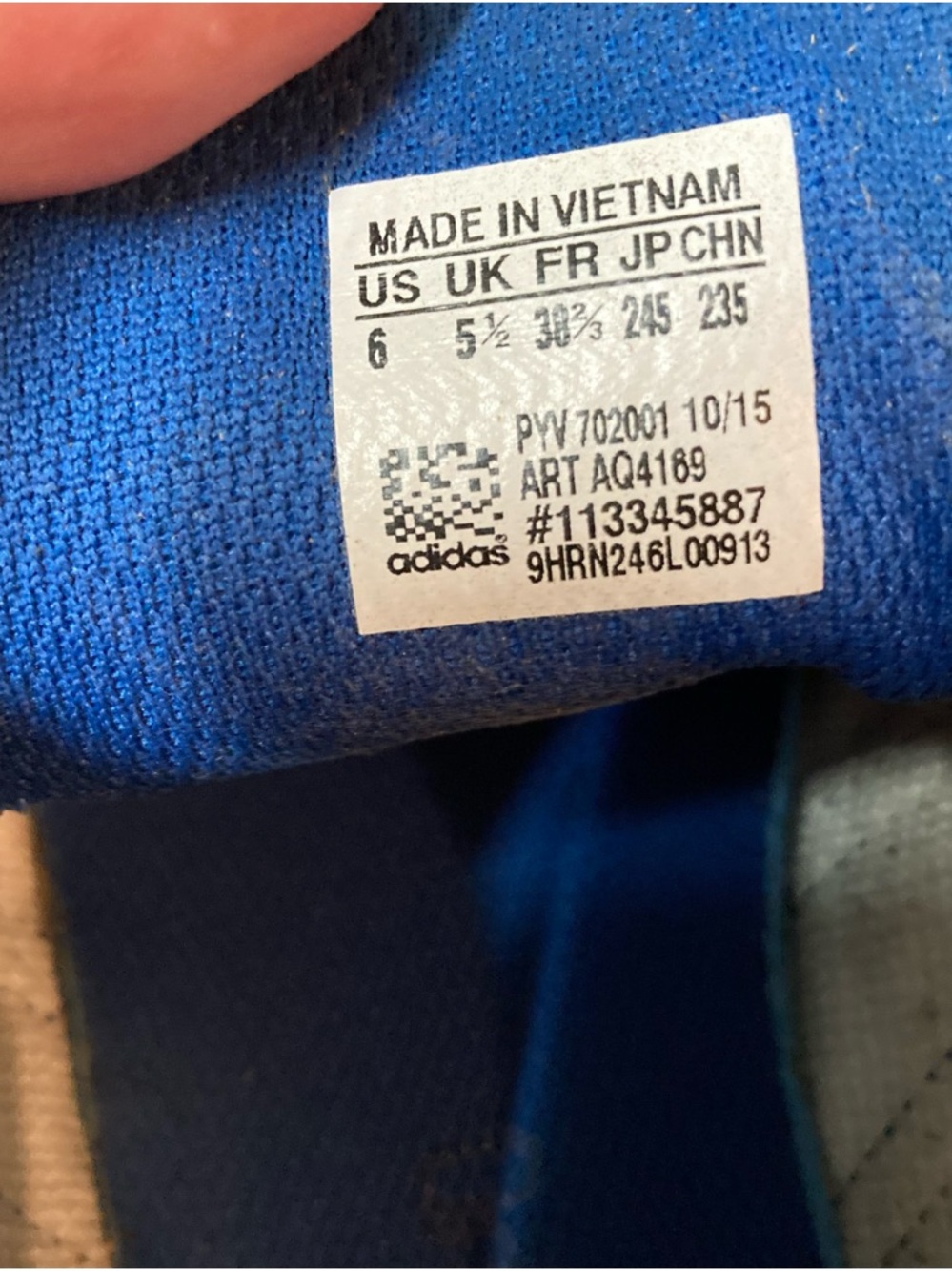 adidas Blue Shell-Toe Sneakers - Picture 6 of 7